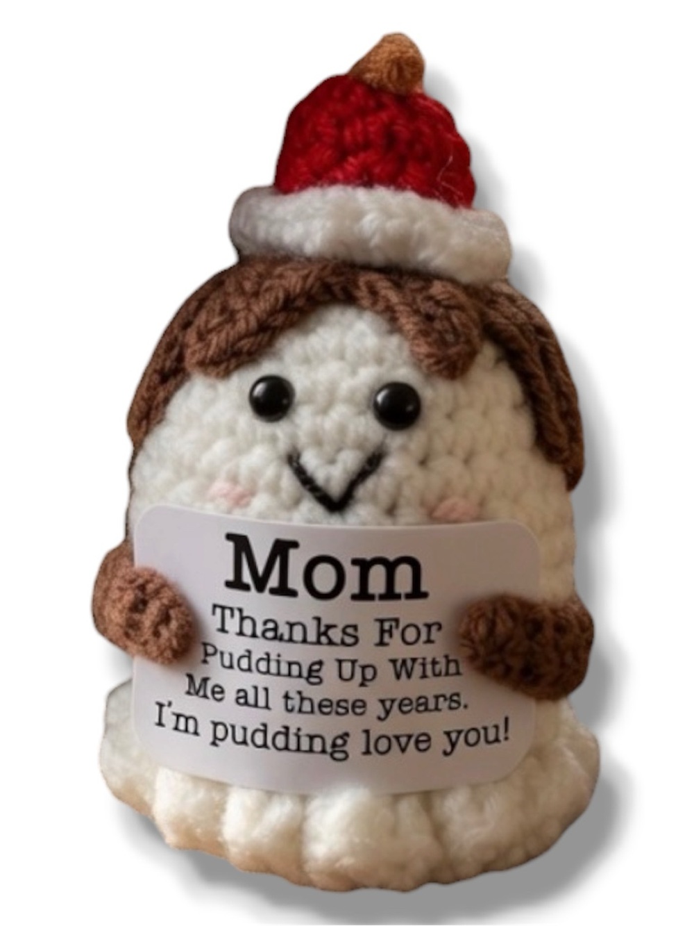 Mom Mini Crochet Pudding Plush - NWT